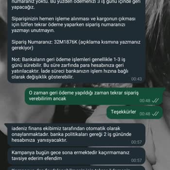 Maliav Butik (instagram: maliavdesign) Maliav Butik'ten Sipariş Sorunu Ve Para İadesi Talebi