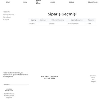 New Arrivals Ürünü Göndermedi Ve Para İadesi De Yapmadı