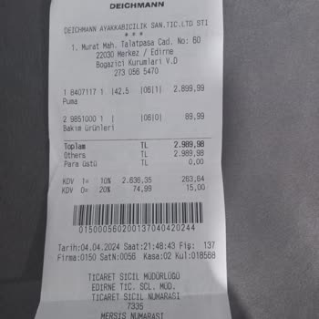 Deichmann Ürün İnceleme Sonucu Red Verilmesi.