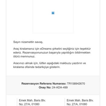 eDreams Araç Kiraladım Para İadesi