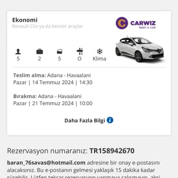 eDreams Araç Kiraladım Para İadesi