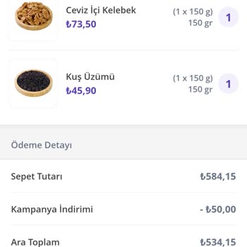 Getir Çarşı Mapa Kuruyemiş Cevizli