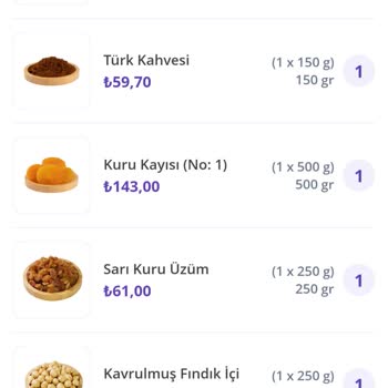 Getir Çarşı Mapa Kuruyemiş Cevizli