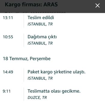 Aras Kargo'dan Rastgele Ürün Teslim