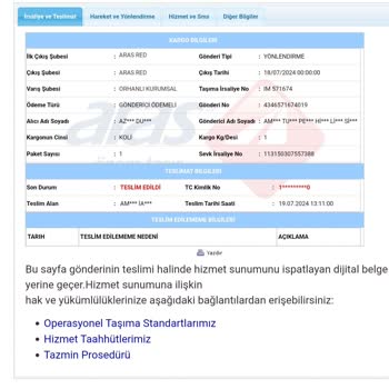 Aras Kargo'dan Rastgele Ürün Teslim