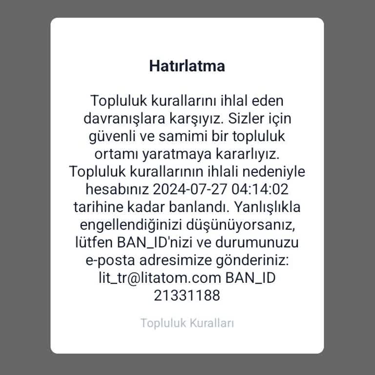 Litatom.com Banımı Kaldırın Lütfen