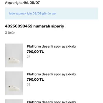 Bershka Ürün Kusurlu Gelmiş