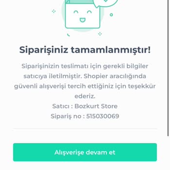 Bozkurt Storee (İnstagram) Siparişimin Teslimat Süreci Hakkında Bilgi