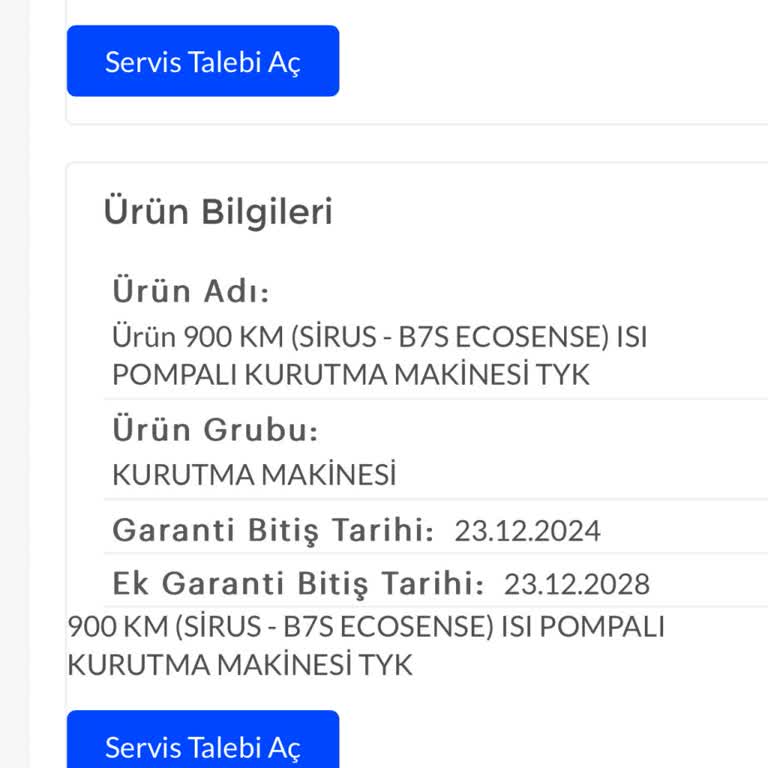 Arçelik 900 Km Kurutma