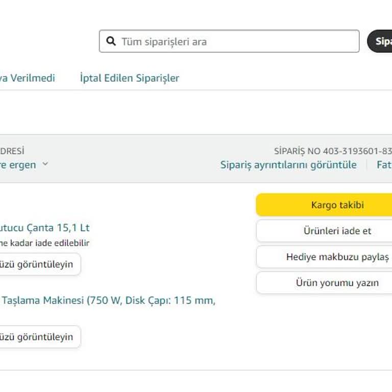 Amazondan Verdiğim Siparişler Ortada Yok.