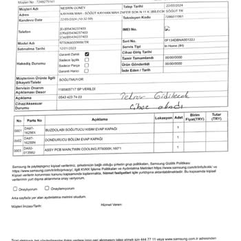 Samsung 2 Buçuk Aydır Buzdolabım Bozuk