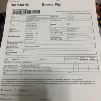 Samsung 2 Buçuk Aydır Buzdolabım Bozuk