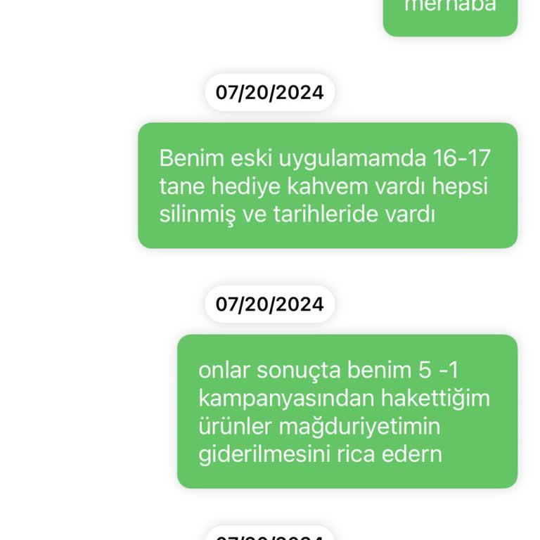 Gloria Jeans Hediye Kahvelerimi Hesabımdan Silmiş