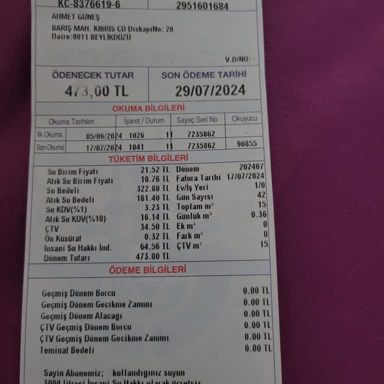 İBB - İstanbul Büyükşehir Belediyesi Fazla Fatura İtirazı