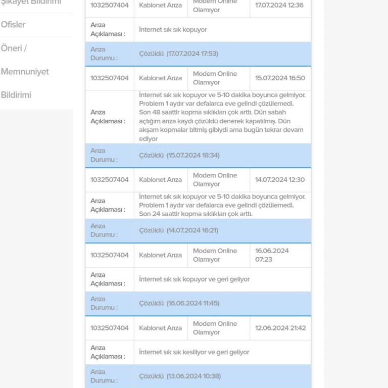 Kablo Net 45 Gündür İnternet Kopuyor
