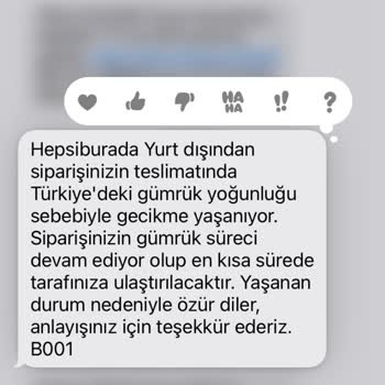 Hepsiburada Siparişim Gümrüğe Takıldı