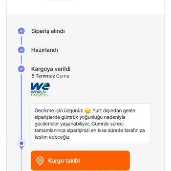 Hepsiburada Siparişim Gümrüğe Takıldı