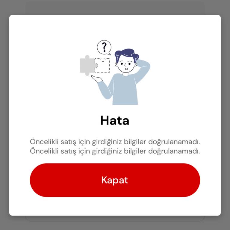 Passolig Öncelikli Satış Bilgileri Doğrulanamadı Hatası