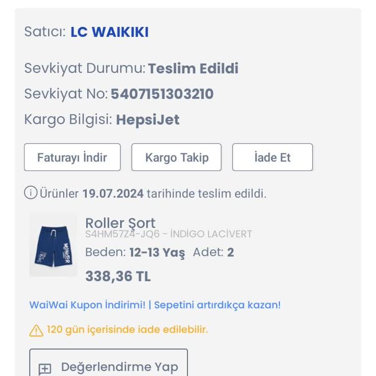 Hepsijet Firması Ürünü Teslim. Etmedi