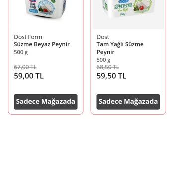 BİM Süzme Peynir Fiyat Karmaşası