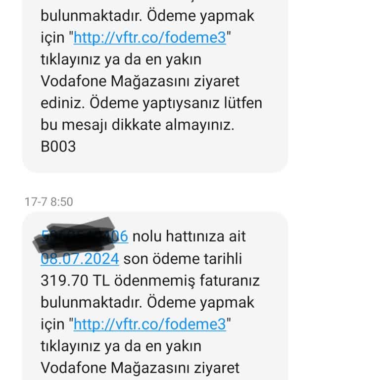 Vodafone Dan Kaçın. Kaçak Cayma Bedeli.