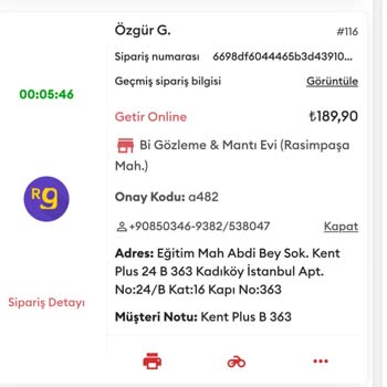 Getir Yemek İle İletişim Kuramıyoruz...