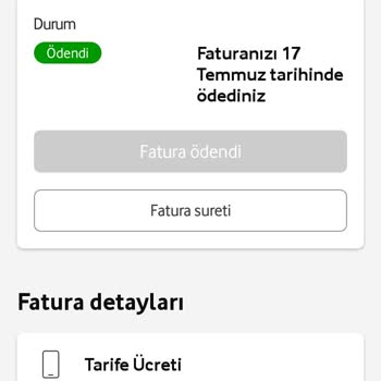 Vodafone Tarifede Fahiş Fiyat İstemesi