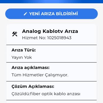 Kablo Net TÜRKSAT Giderilemeyen Arıza