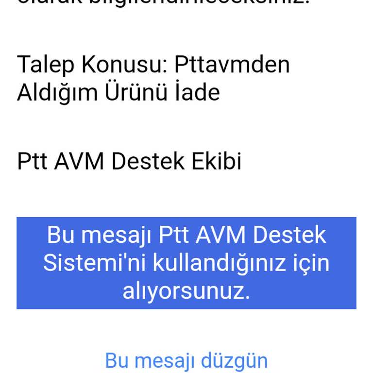 Epttavm Sitesinde İade Etme Seçeneği Yok