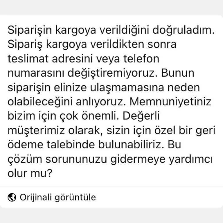 MNG Kargo Adres Değişikliği Talebim