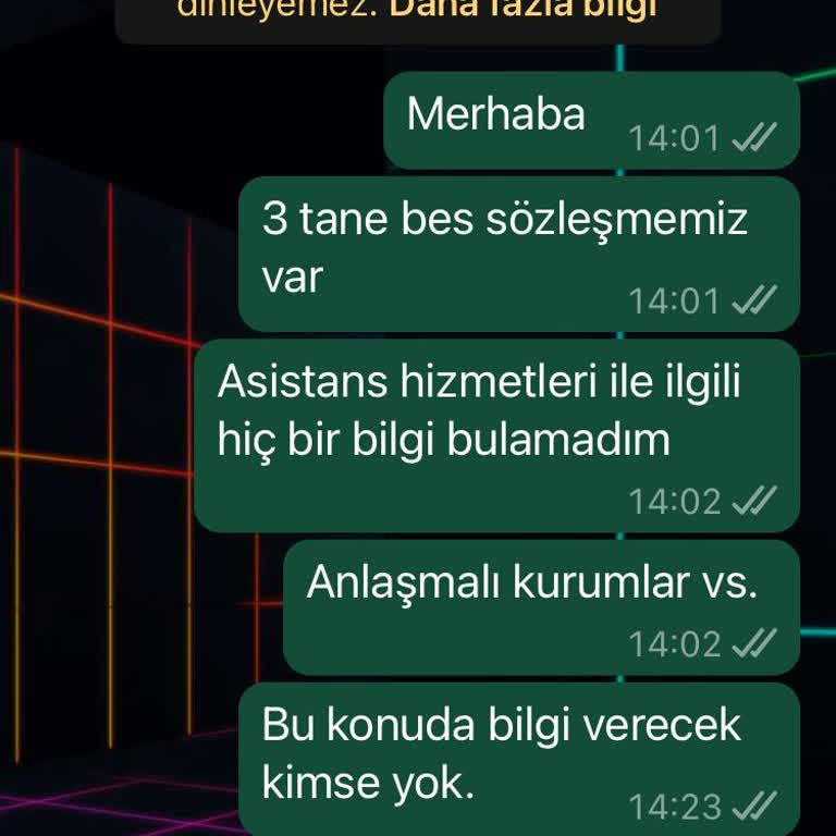 Katılım Emeklilik Olmayan Asistans Hizmeti.
