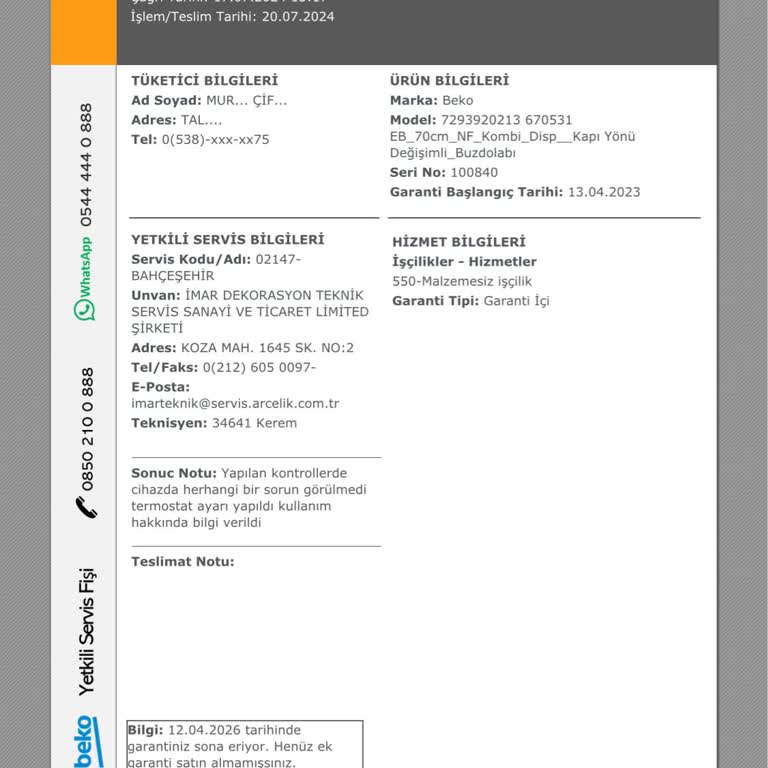 Beko Ve Servis Sorunları