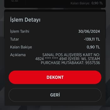 Ziraat Bankası Sanal Kart İle Alışverişte Para İadesi Yansımaması!