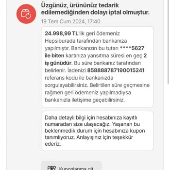 Acil! Carrefour SA Ve Hepsiburada Stoğu Mevcut Ürünümü İptal Etti.