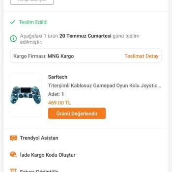 Trendyol Sarftech Mağazası Hatalı Ürün Göndermesi