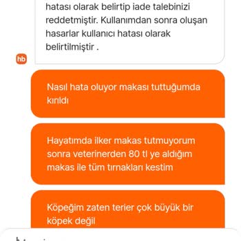 Hepsiburada İlk Kullanışta Kırılan Köpek Tırnak Makası