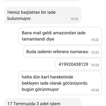 Amazon İptal Edilen Siparişimin İadesi Yapılmadı