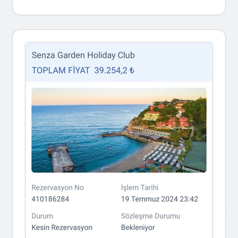 Tatilbudur.com Senza Holiday Kesinleşmemiş Rezervasyon İçin Para