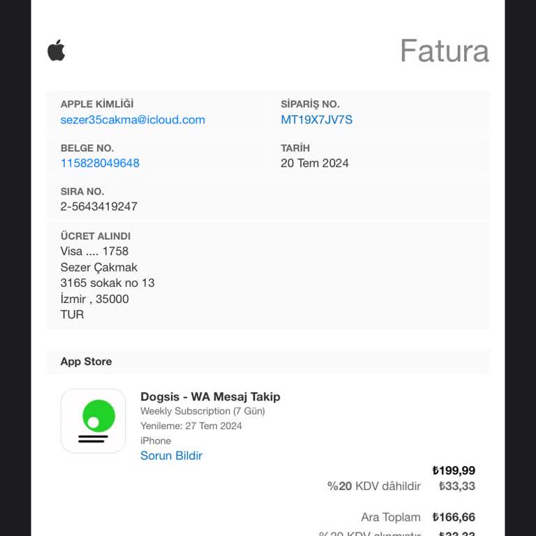 Dogsis Para İadesi İstiyorum