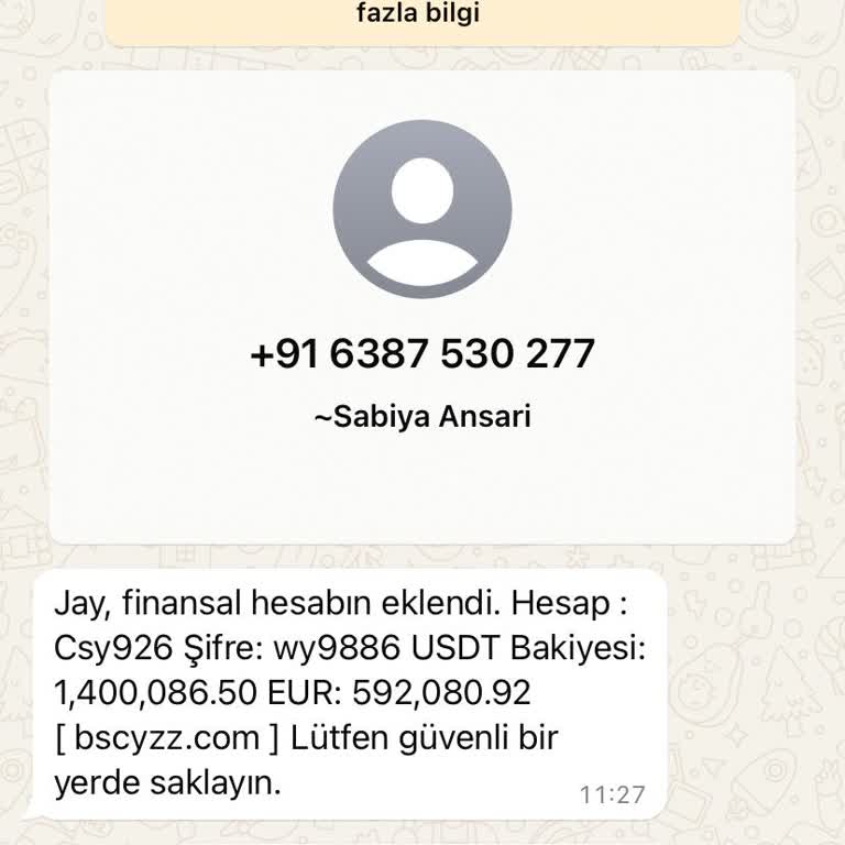 WhatsApp Şüpheli Numara