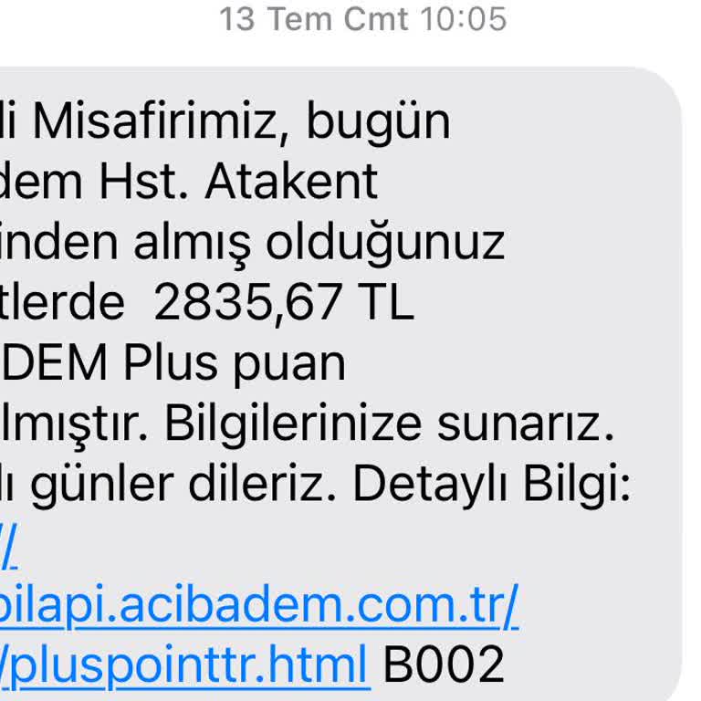 Atakent Acıbadem Kafasına Göre Puanlarımı Kullandı