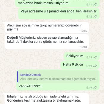 Sendeo Kargo İletişim Sorunu Ve Çözümsüzlük Odaklı Hizmet