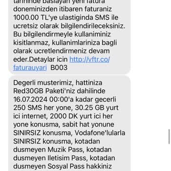 Vodafone 540 TL Fazla Faturalandırması