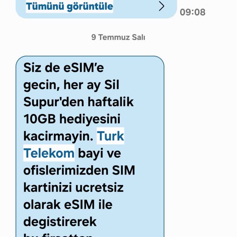 E-sim E Geçişte Türk Telekom'un Zorluk Çıkarması