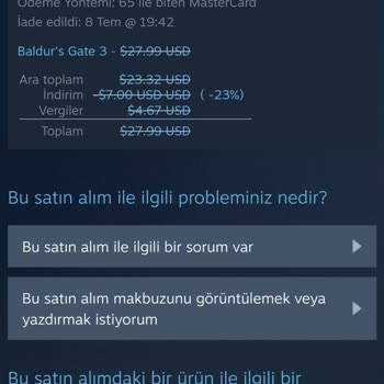 Ziraat Bankası Steam İademi İade Etmedi