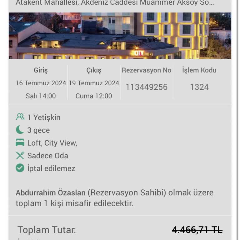 The City Suites Otel Ve Obilet'in Mağduriyetini Yaşıyorum