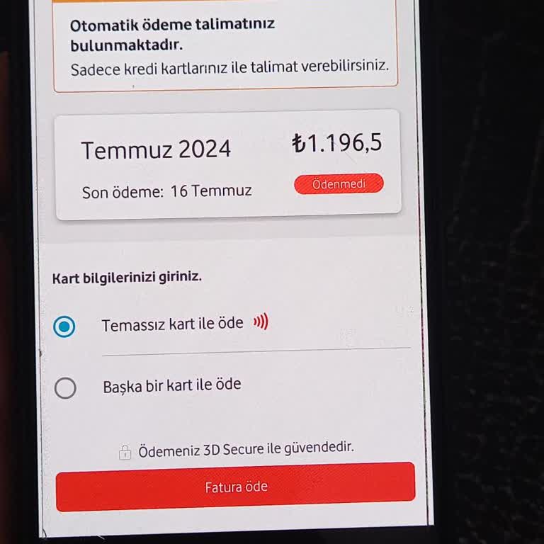 Vodafone Fahiş Fiyat Fatura