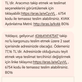 Aras Kargo Yalan Beyanlarla Kargo Teslimi Yapılmıyor.