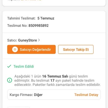GüneyStore Mobilya Güney Strore Ürünümü Eksik Yolladı Dolabım Yarım Kaldı