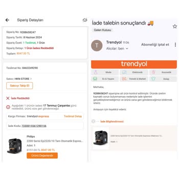 Trendyol & Philips Ayıplı Mal Olarak Gönderilmiş Ürünün İade Reddi